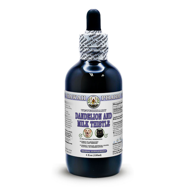 Dandelion And Milk Thistle, Veterinary AlcoholFREE Extract HAWAII PHARM